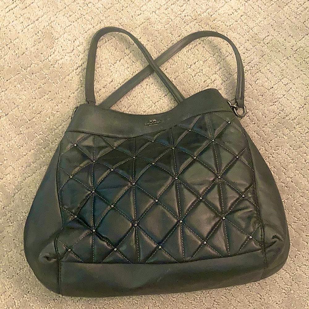 Beautiful quilted coach purse gently used
